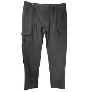 Saks‎ Fifth Avenue Men's Gray Cotton Blend Cargo Pants Slim Fit Casual Size 40